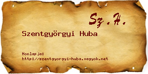 Szentgyörgyi Huba névjegykártya